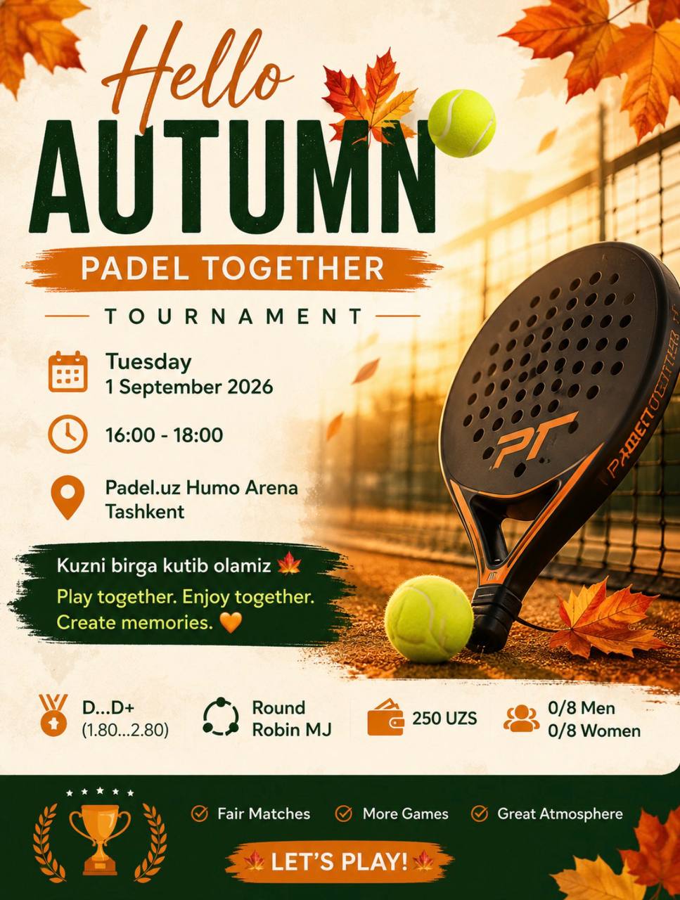 Hello Autumn 🍁🎾
